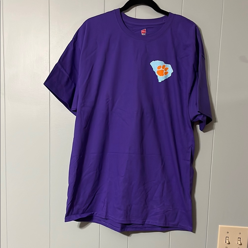 Clemson Purple Short Sleeve Tee Vibrant Cotton Blend New Xl